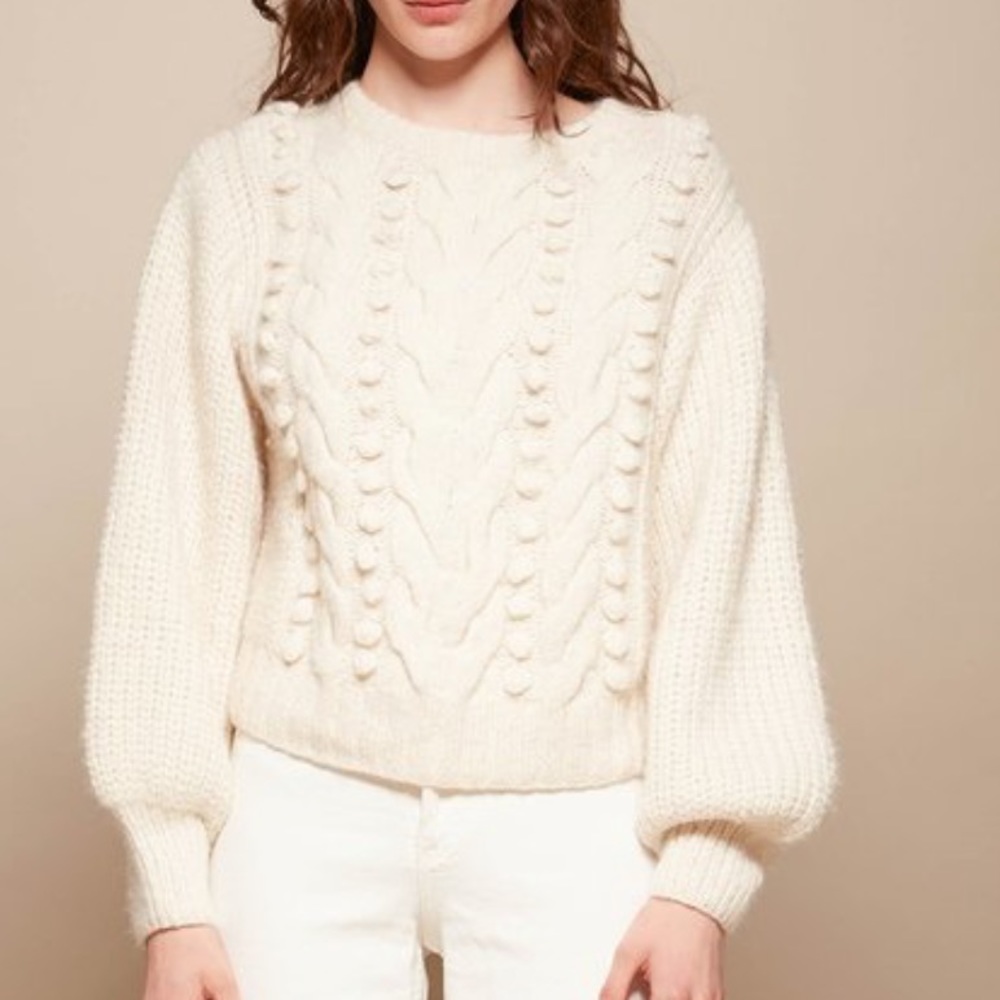 Eleven six ivory Charlotte alpaca cream white sweater S